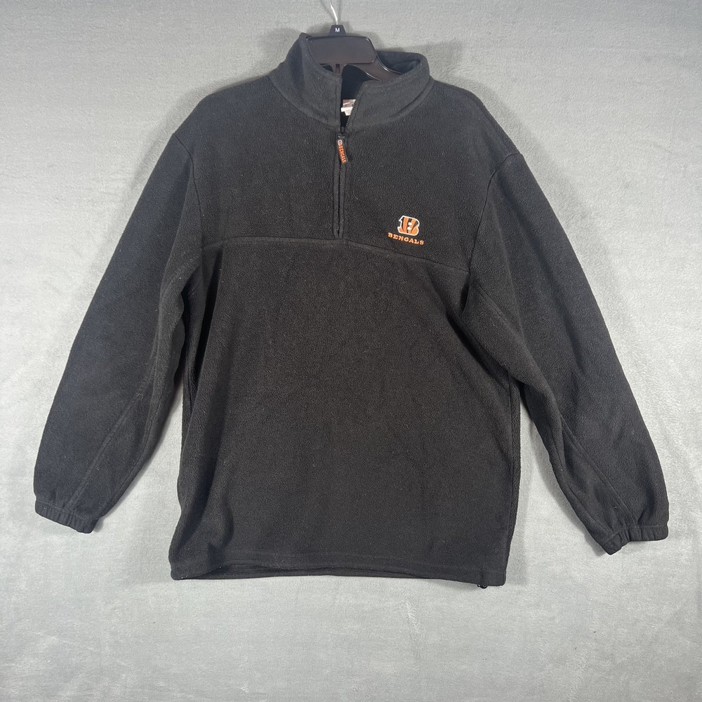 Cincinnati Bengals NFL Men's M Black 1/4 Zip Fleece Pullover Jacket VF Imagewear